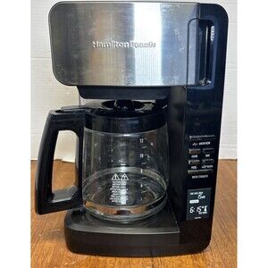 Hamilton Beach 46203 12 Cup Programmable Coffee Maker Brew Strength Tested